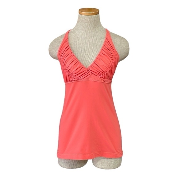 Lululemon Tank Top Women's 6 Orange Sleeveless V-Neck Athletic Shirt - Picture 1 of 14